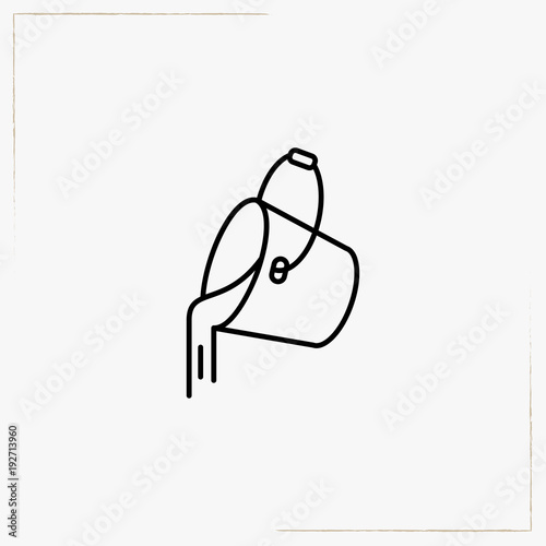 bucket of water line icon