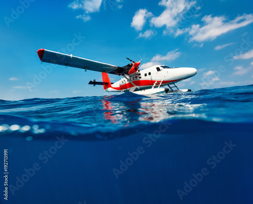 Seaplane on water
