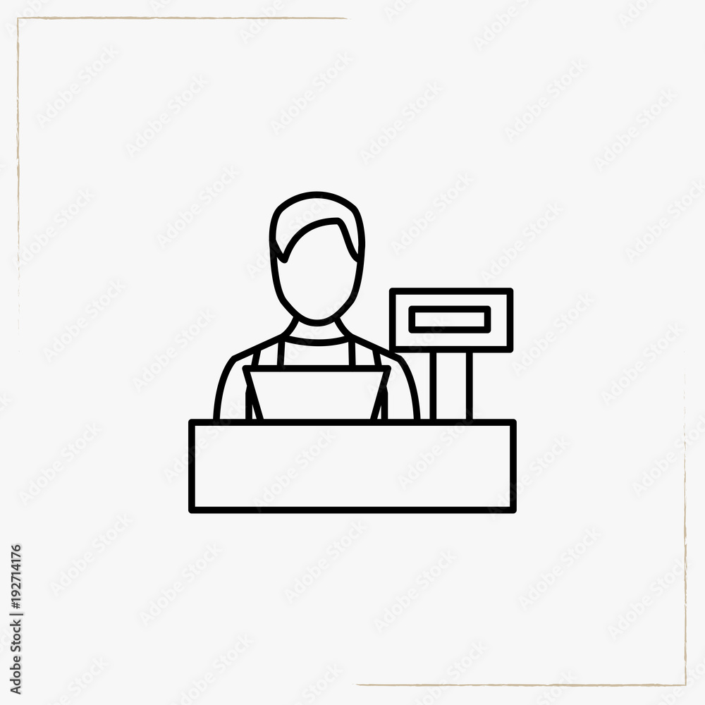 cashier line icon cashier line icon