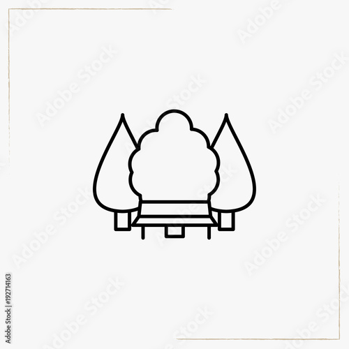 city park line icon