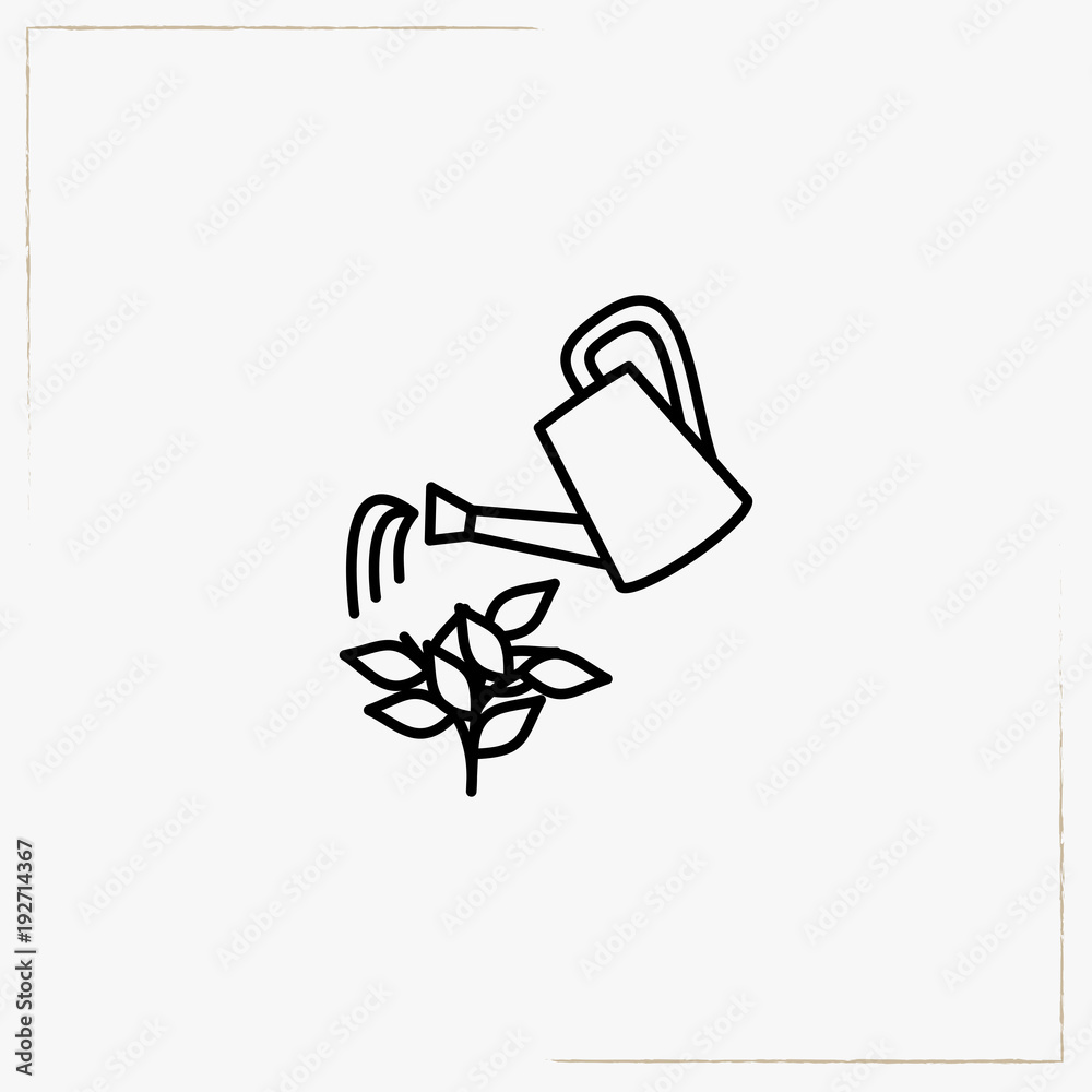 watering can for flowers line icon watering can for flowers line icon
