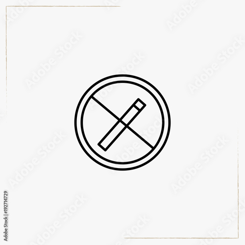 Free Download no smoking line icon - GFXLoad