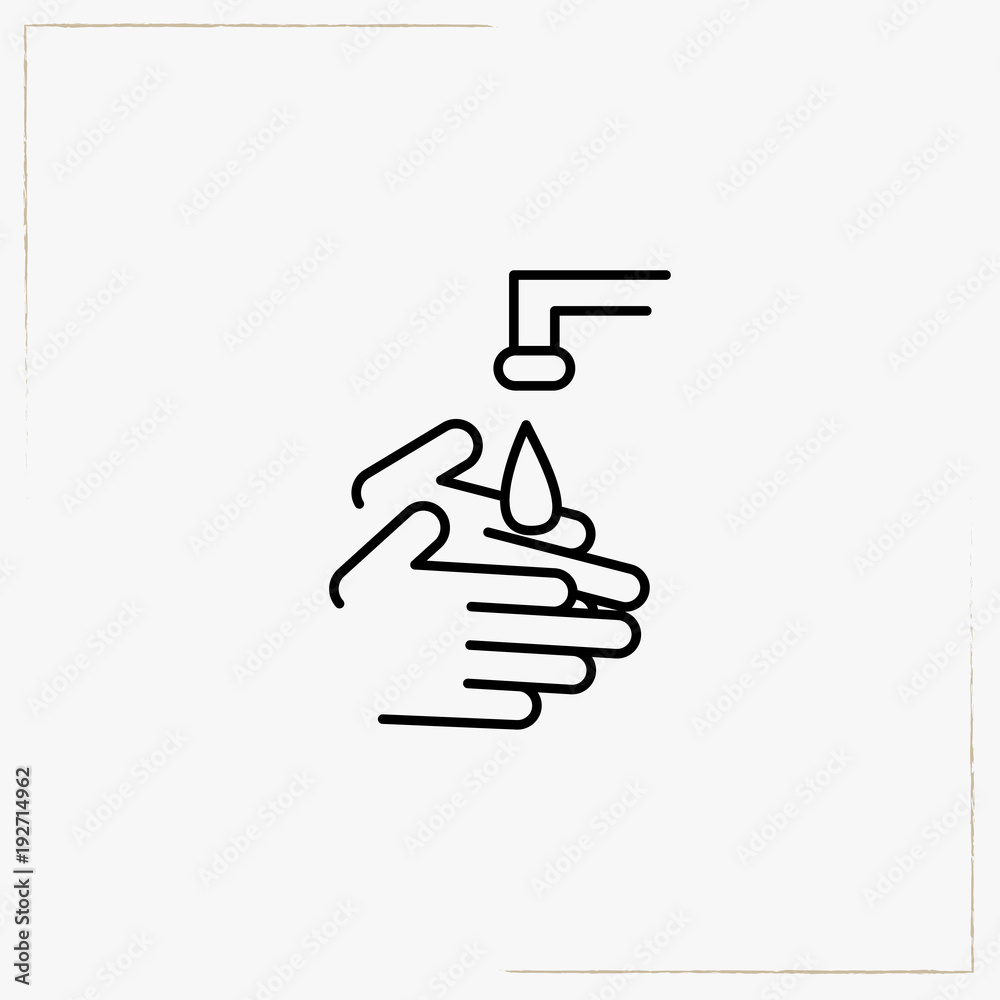 faucet line icon faucet line icon