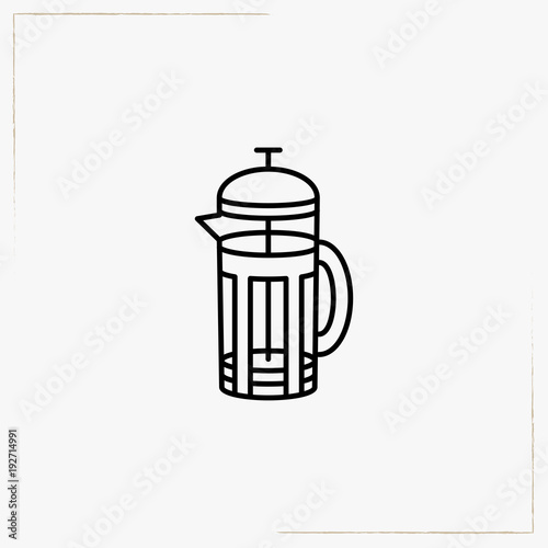 tea pot line icon
