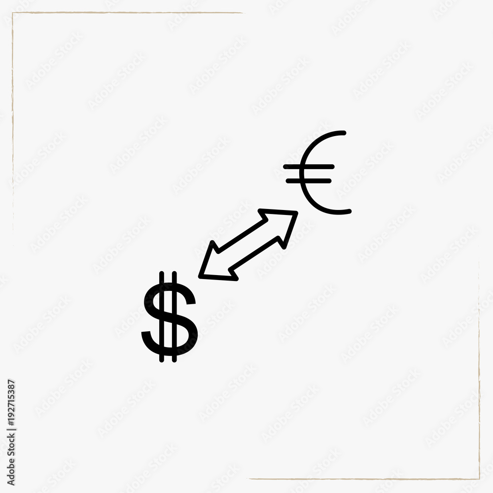 currency converter line icon currency converter line icon