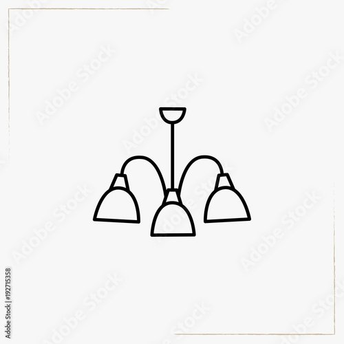 chandelier line icon