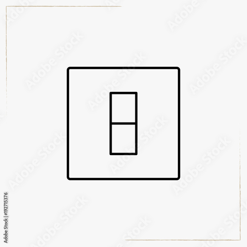 light switch line icon