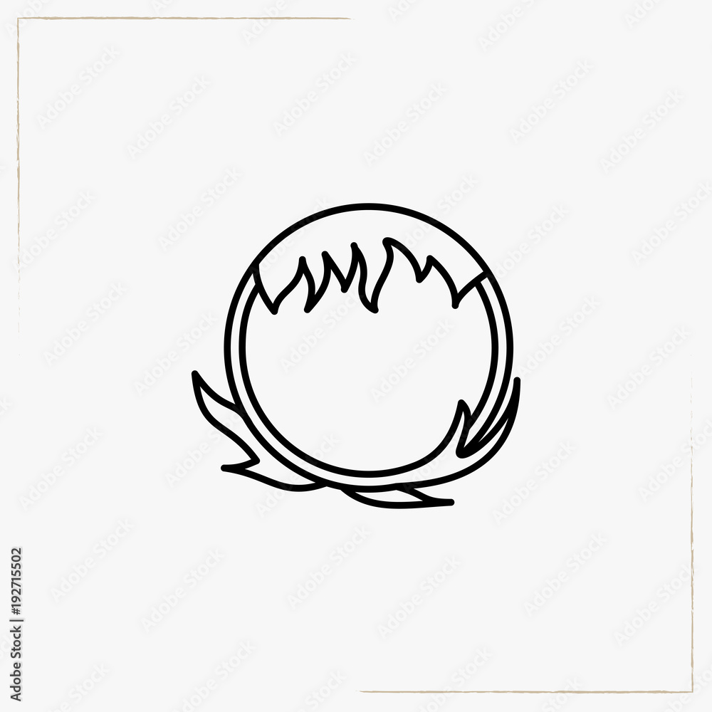 fire circle line icon fire circle line icon