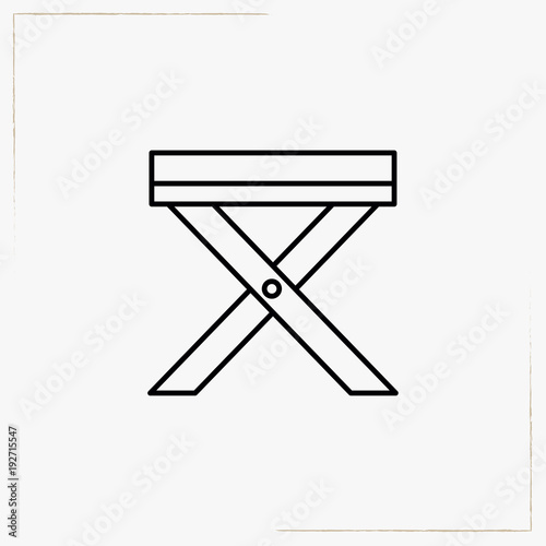 camping  table line icon