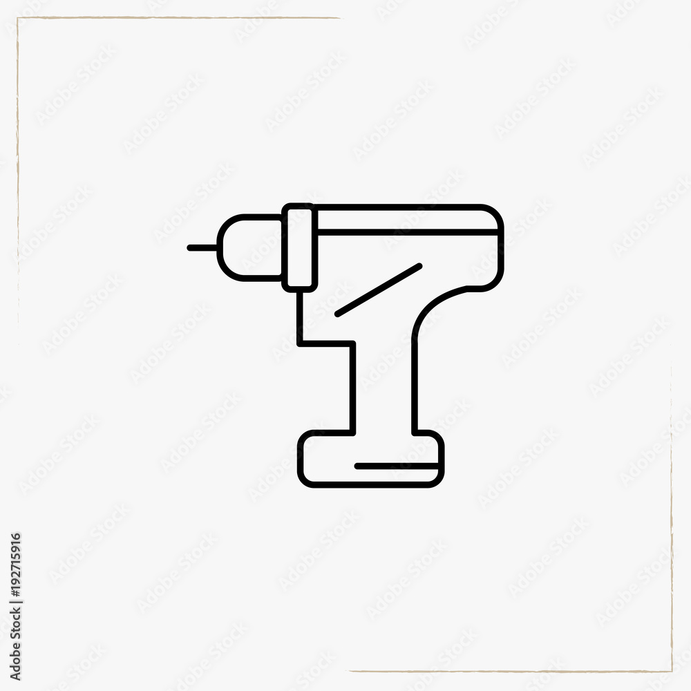 electrical screwdriver line icon electrical screwdriver line icon