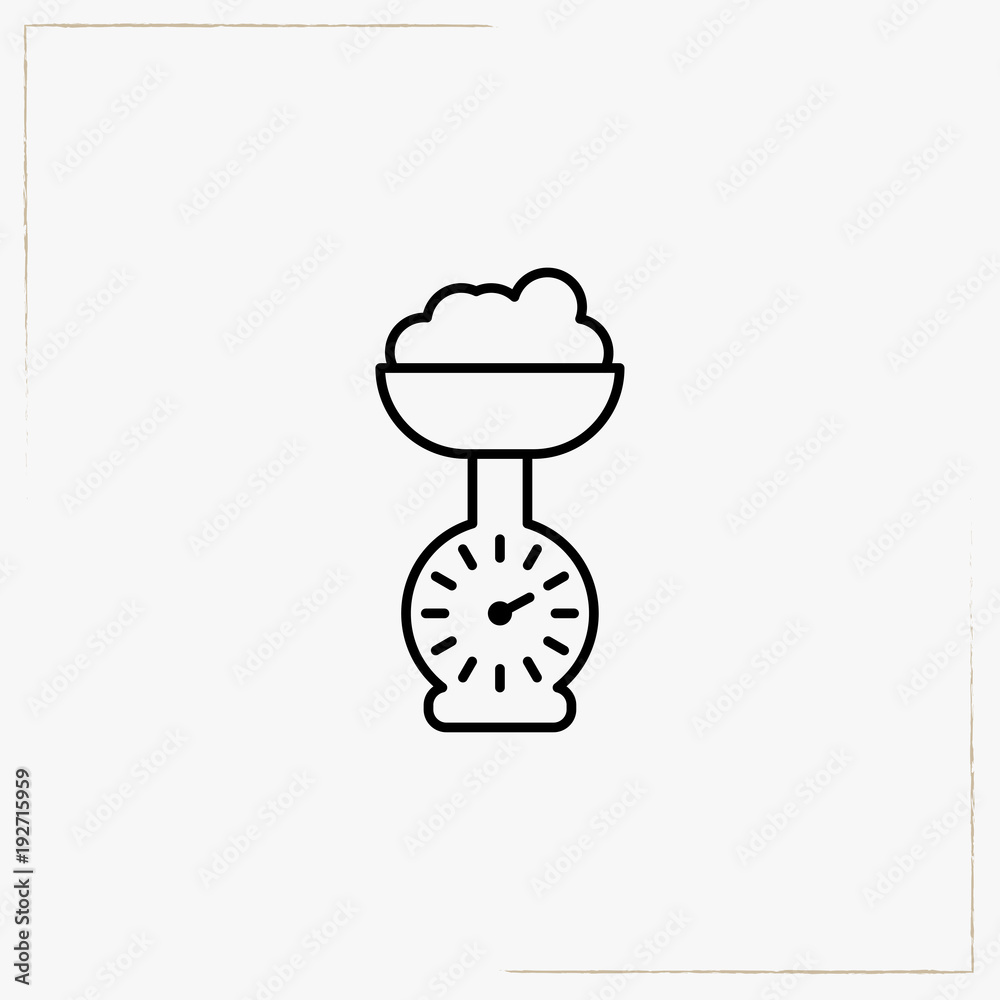 cooking weights line icon cooking weights line icon