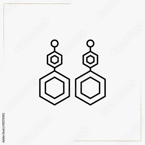 earrings line icon