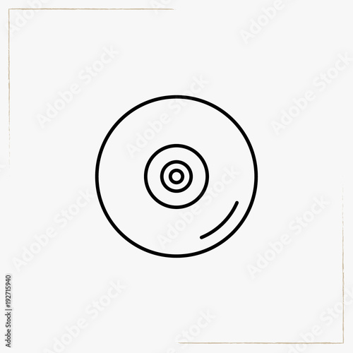 compact disk line icon