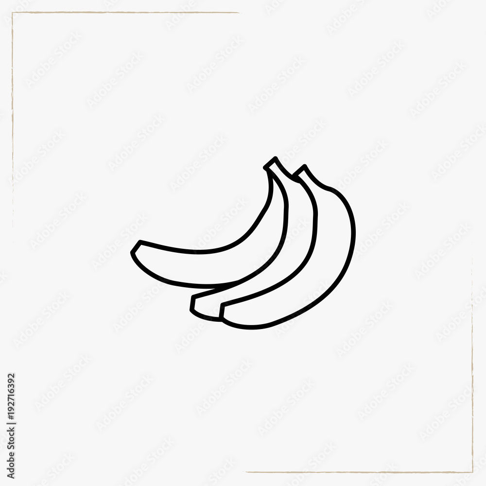 banana line icon banana line icon