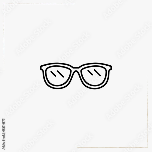 spectacle line icon