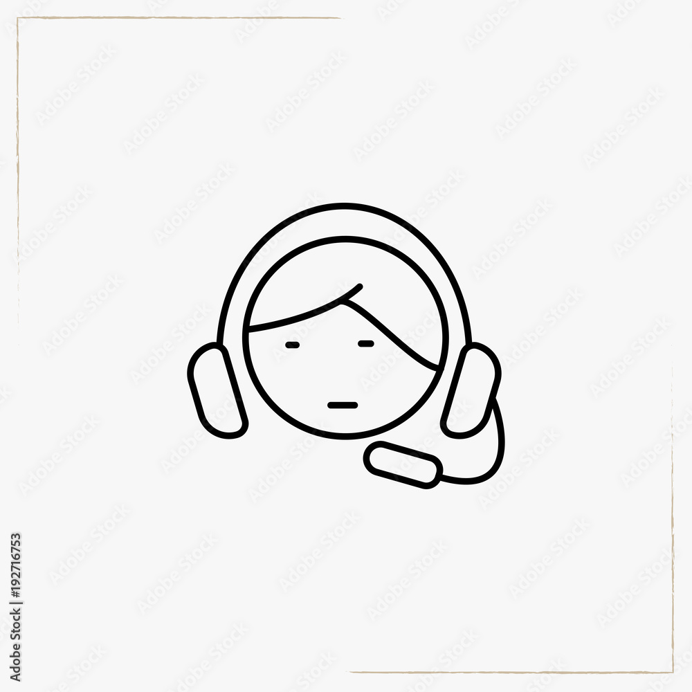 call center line icon call center line icon