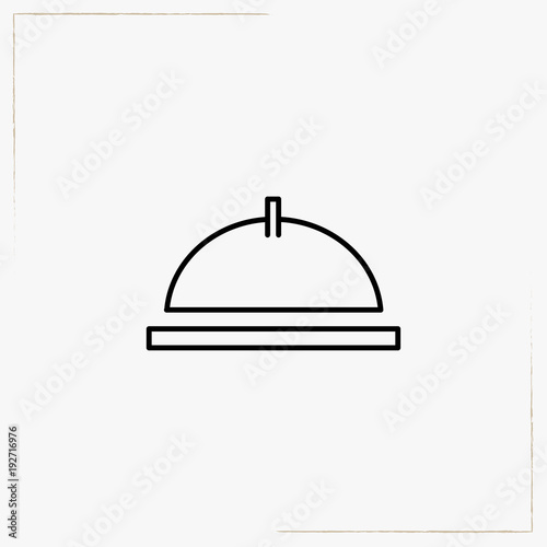 tray with  lid line icon