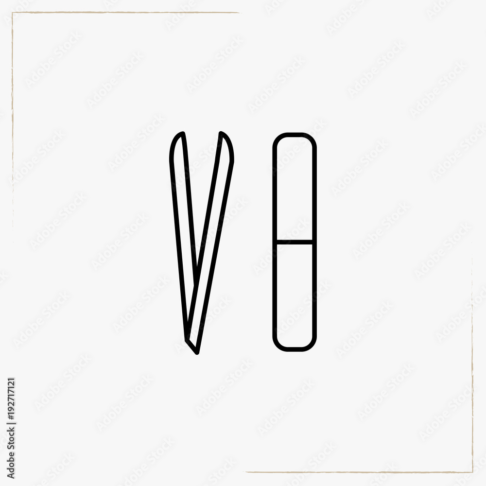 nail file line icon nail file line icon