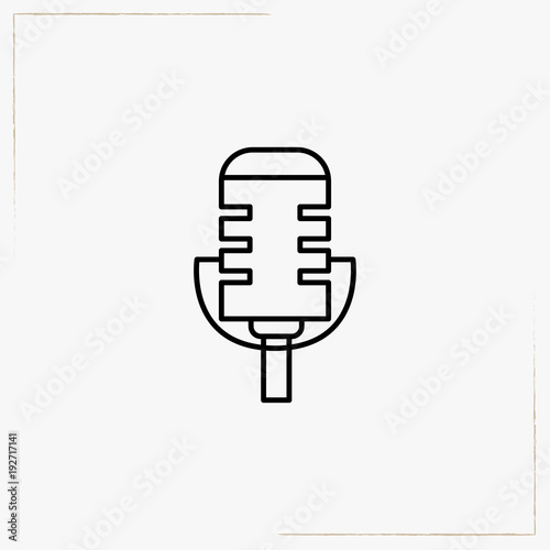 microphone line icon