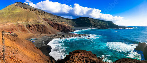 Unique nature of volcanic beautiful Lanzarote . Canary islands