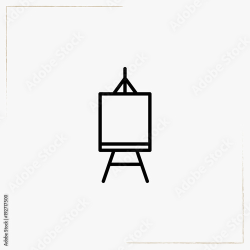 easel line icon