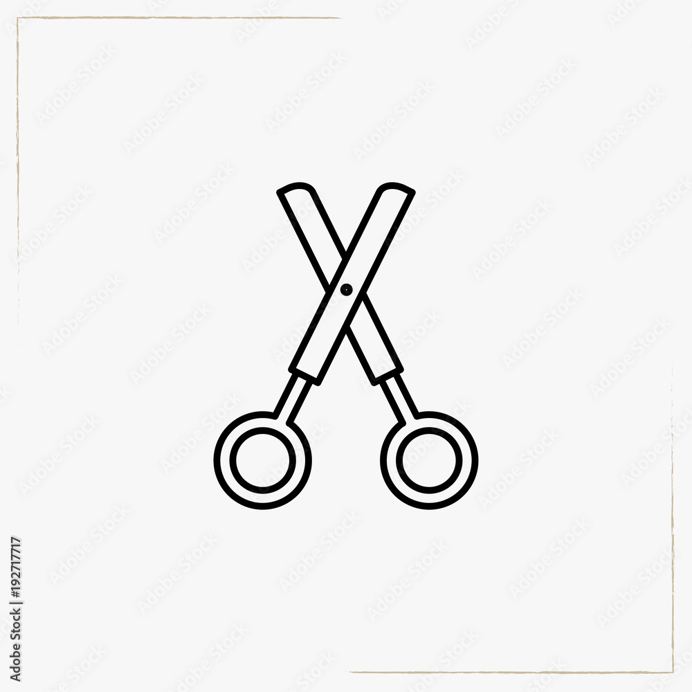 scissor line icon scissor line icon