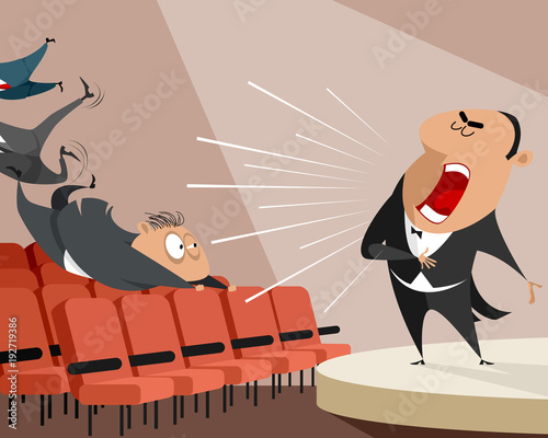 Opera singer on stage