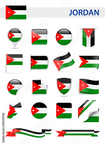 Free Download Jordan Flag Vector Set - GFXLoad