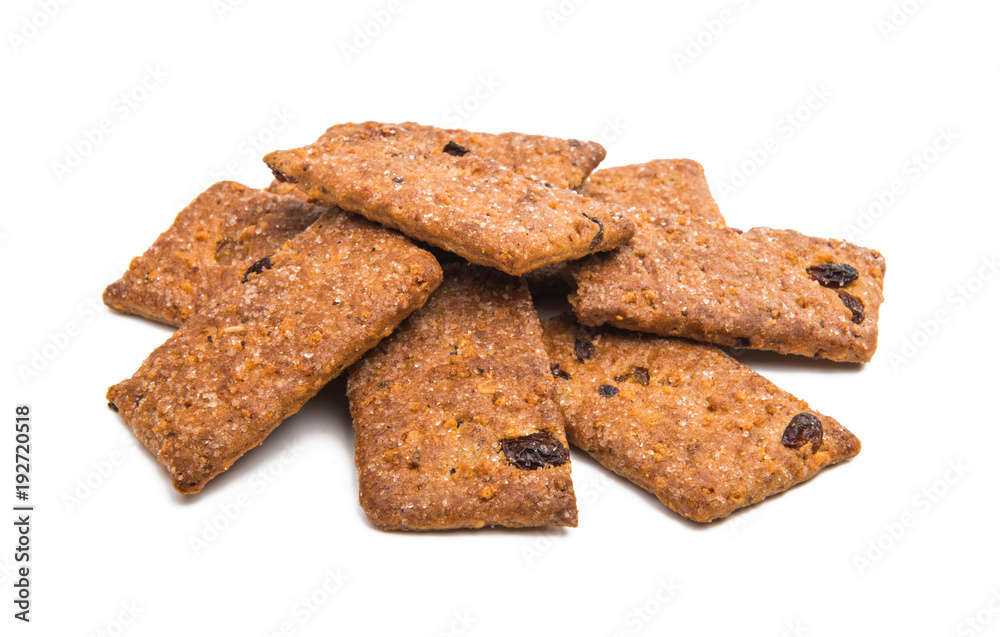 cookies with raisins isolated