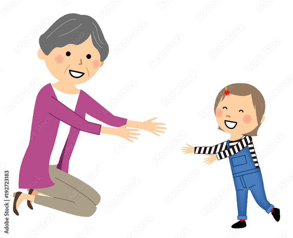 おばあちゃんと孫 おばあちゃんと孫