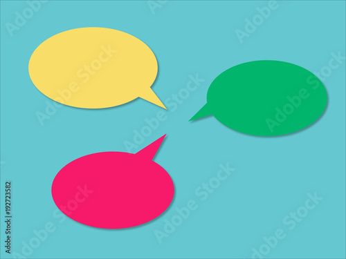 Einfachesspeech bubbles, talking, chat, colorful, nice and clean RGB