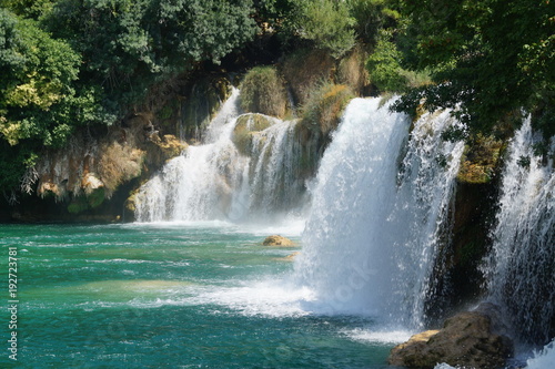 parc, national, krka, Croatie, beauté, cascades, ravières, paysages
