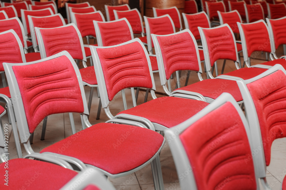 Naklejka premium empty red seats