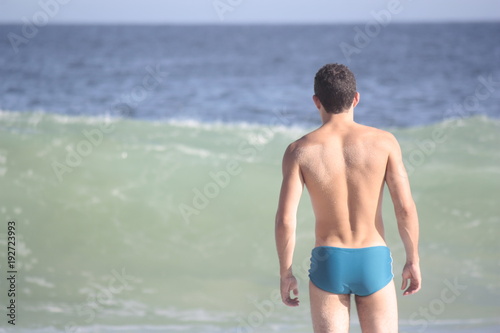 man at the beach