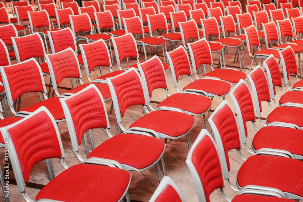 Fototapeta premium empty red seats