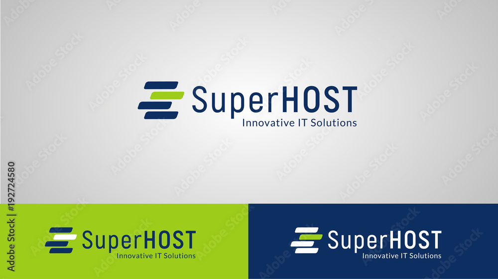 Super host, Innovative IT solutions logo design. Vector design AI / EPS 10