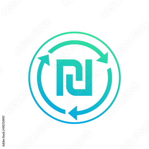 shekel exchange vector icon