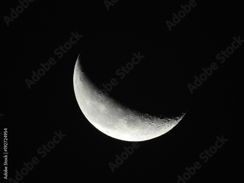 Closeup view of moon movement at night.