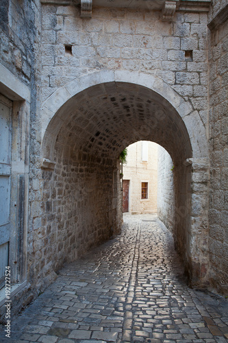 street of old Croatian town Trogir