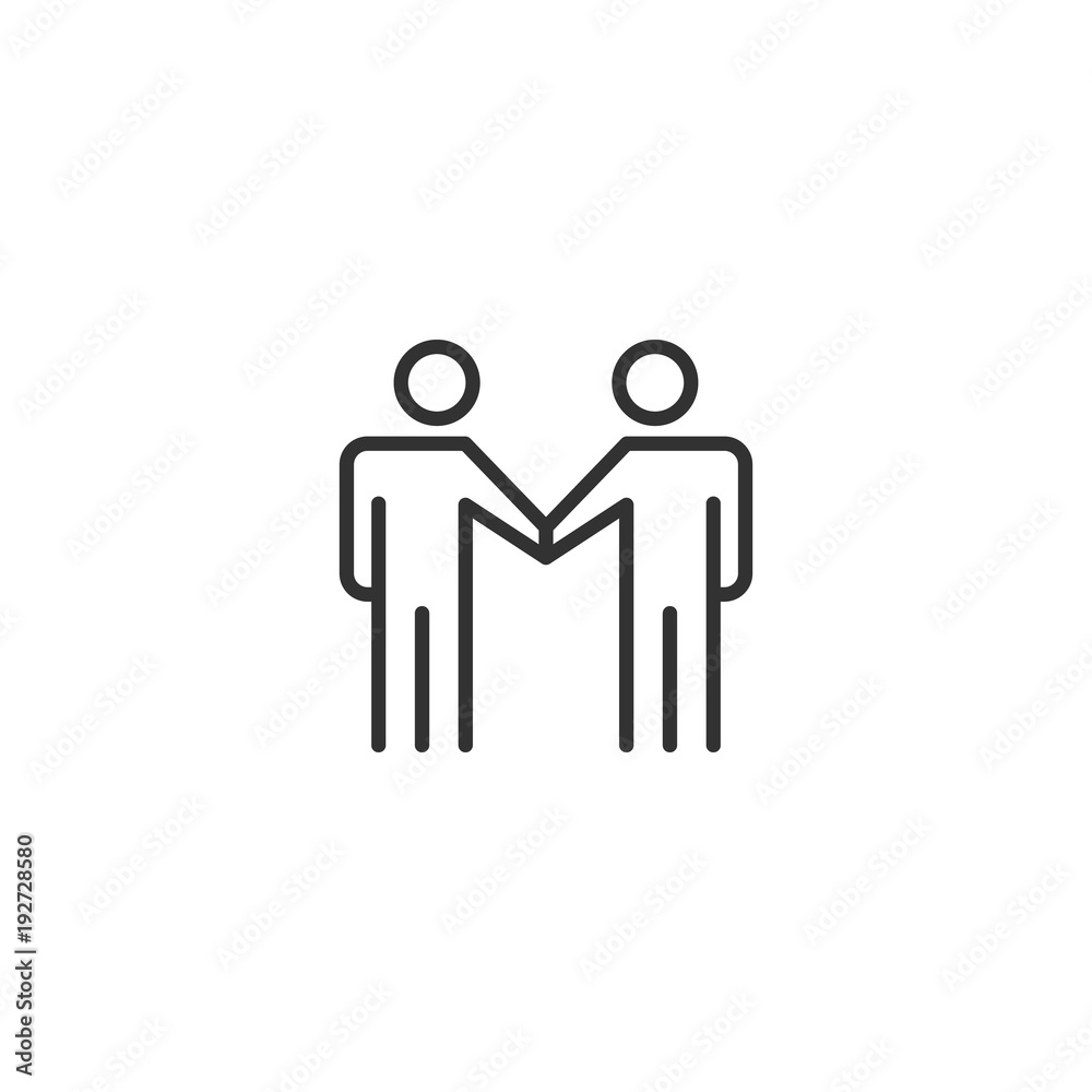 People icon, handshake vector illustration People icon, handshake vector illustration