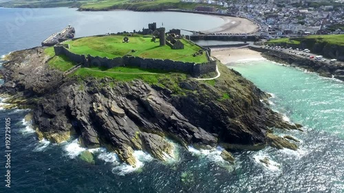 Fly above Isle of man, United Kingdom (aerial footage)