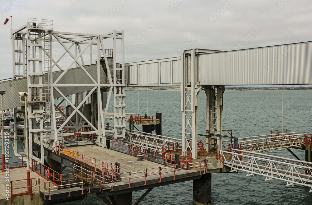 Cargo container terminal in seaport