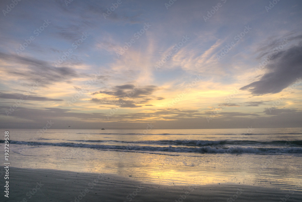 Sunrise in Cocoa Beach Florida.