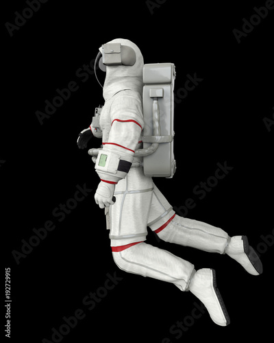 astronaut on the black background