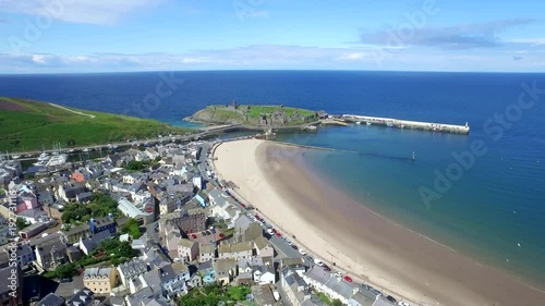Fly above Isle of man, United Kingdom (aerial footage)