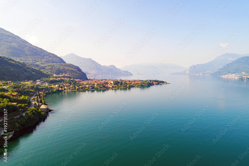 Lago di Como (IT) - Vista Aerea di Dervio da Corenno Plinio