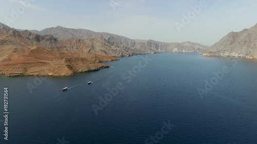  Fly above Khasab Fjords, Oman ( aerial footage )