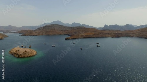  Fly above Khasab Fjords, Oman ( aerial footage )