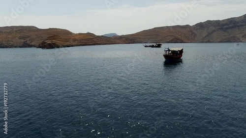  Fly above Khasab Fjords, Oman ( aerial footage )