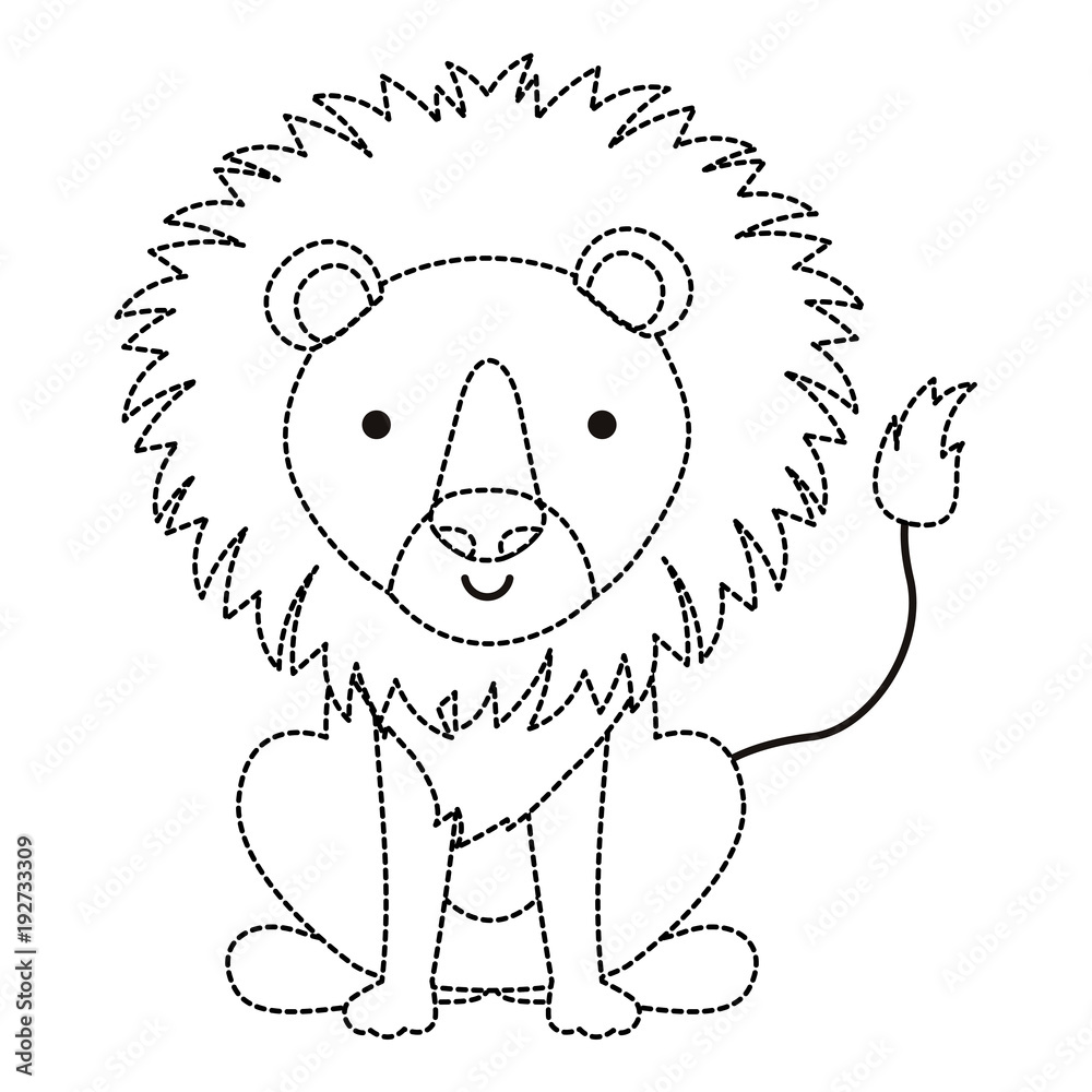 cute lion character icon vector illustration design cute lion character icon vector illustration design